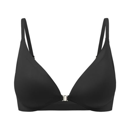 Generic Women s Front Closure Bras No Underwire Plunge V Neck Bra Low Cut Padded Bralettes Comfortable Seamless Everyday Bras