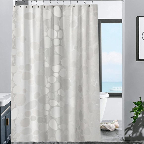 Carpets Suits Danhjin Bathroom Shower Curtain Liner 8G EVA Thick 3 D Frosted Pebbles Plastic Shower Curtains Heavy Duty Waterproof Shower Liner No Need To Punch Holes To Provide Hook Home Decor