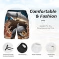 thumbnail image 5 of Lsque Mens Swim Trunks Coral Fish Dolphin Pattern - Bathing Suit Compression Liner - Beach Swim Shorts Swimwear - (S-3XL) - Stretch Quick Dry -Large, 5 of 9