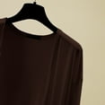 thumbnail image 5 of Thin Cardigans for Women Lightweight, Yigetop Large Size Cardigan Summer Long Sleeve Spring Loose Air Conditioning Top Long Sheer Cardigan Coffee L, 5 of 5