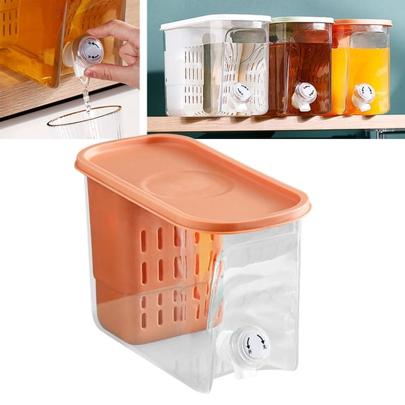 Dispensador de Bebidas de Agua Macarena Tetera Grande Naranja
