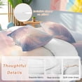 thumbnail image 3 of Colorful Sunset Ocean Seagull Twin Duvet Cover Set, Oil Painting Cloudy Sky 4 Piece Microfiber Bedding Set with Zipper Closure, Bed Sheet and 2 Pillow Shams, Soft Bedding Cover, 3 of 9