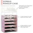 thumbnail image 2 of Sorbus® Cosmetic Makeup and Jewelry Storage Case Display - Spacious Design - Great for Bathroom, Dresser, Vanity and Countertop (4 Large, 2 Small Drawers, Tie Dye Print), 2 of 2