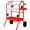 Red, variant on Manual Push Reel Lawn Mower 14 Inch, Green Steel 5-Blade Mower for Small Lawns, Eco-Friendly Hand Push Mower with Adjustable Cutting Height