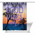 thumbnail image 1 of MKHERT Good Vibes Only with Summer Tropical Palm Tree Decor Waterproof Polyester Bathroom Shower Curtain Bath 66x72 inch, 1 of 1