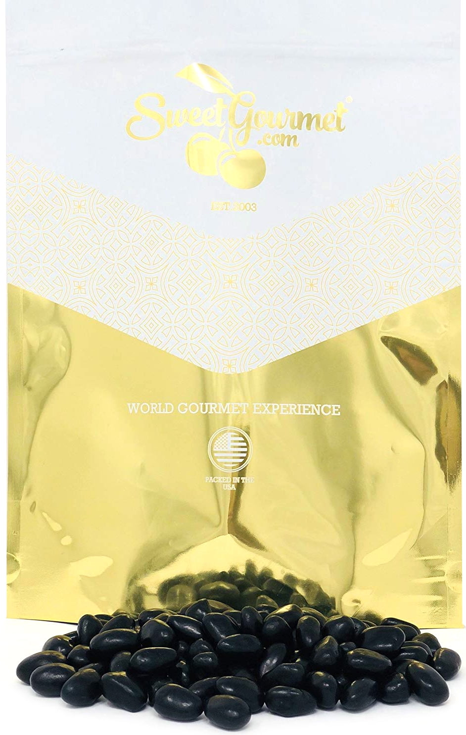 SweetGourmet Black Jelly Beans Eggs Licorice Flavor Jelly Candy 7