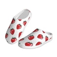 thumbnail image 2 of Lsque Hand Drawn Strawberry Pattern Womens Comfort Cotton on Scuff With Memory Foam and Anti-skid Sole Slipper-39/40, 2 of 7