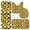 Sunflower and Checkerboard Black, variant on Sunflower and Butterfly Black Pattern Bathroom Rug Set 4 Piece,Includes Contour,Lid Cover,Bath Mat,Non-Slip Extra Soft Absorbent Washable