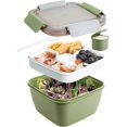 thumbnail image 1 of Glaciersei 52 OZ to Go Salad Container Lunch Container, BPA-Free, 3-Compartment, 1 of 5