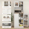 thumbnail image 2 of Barara King 66.5" Pantry Storage Cabinet with Adjustable Shelves, Kitchen Pantry Cabinet for Dining Room, White, 2 of 7