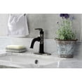 thumbnail image 3 of Kingston Brass KSD2824KL Whitaker One-Handle Single-Hole Bathroom Faucet with Deck Plate and Push Pop-Up Drain, Matte Black/Black Stainless, 3 of 7