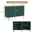 thumbnail image 2 of HLR 48" Modern Accent Cabinet - Buffet Sideboard Credenza with 4 Doors, Removable Shelves, Storage for Entryway, Living Room & Dining Room,Green, 2 of 6
