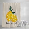 thumbnail image 4 of Yellow Lemons Small Stall Shower Curtain, Waterproof Shower Curtains for Bathroom, Summer Botanical Farmhouse Rustic Washable Fabric Cloth Bath Curtain for Bathtub Decoration with Hooks 36x78 Inches, 4 of 9