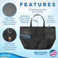 thumbnail image 3 of Beach Bag, Mesh Tote Bag 16.5x8.5x15 w/ 10 Compartments, Pool Tote w/ Inner Zipper Closure for Valuables, Large Vacation Bag by LavaPop, 3 of 8