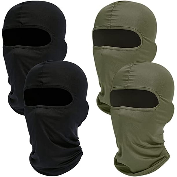 4 Pcs Balaclava Face Ski Mask Full Face Cover Hood Shiesty Masks for Men Women Army Green