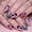 Purple, variant on Halloween Embossed Press On Nails, Gothic Web Motif Fake Nails Set, Spooky Shaped Glossy Statement Nails for Women Party Costume