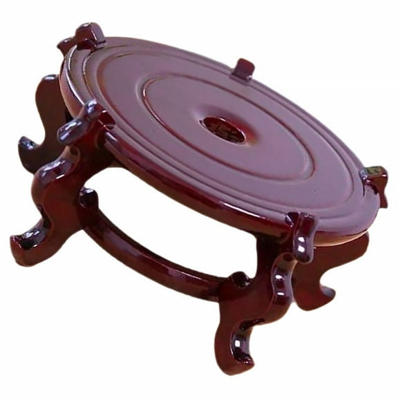 PBPBOX Flower Pot Stand Storage Holder Wood Dark Brown Rustic Style 1Set