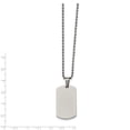 thumbnail image 2 of Stainless Steel Polished Rounded Edge 2mm Thick Dog Tag Necklace - 24 Inch, 2 of 2