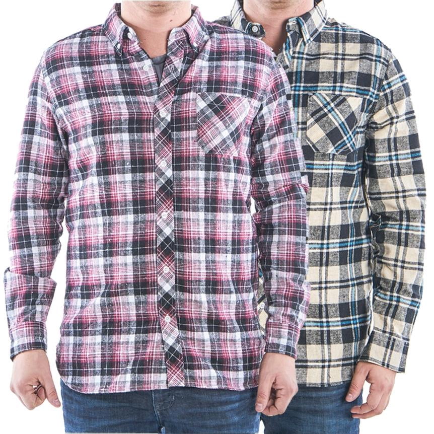 men's 2 pocket flannel shirts
