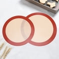 thumbnail image 6 of Pink Season Baking Mat Multi-purpose Round Non-stick Heat-resistant Reusable Heat Transfer Silicone Microwave Oven Pastry Pad Air Fryers Liner Kitchen Supplies, 6 of 7