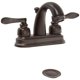 thumbnail image 1 of Kingston Brass Kb8615Nfl - Grifo Central Para Baño, 4 Pulgadas, Bronce Aceitado, 1 of 1
