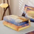 thumbnail image 5 of Erosebridal Orange Painted Lighthouse Zipper Full Size Comforter Sets with Fitted Sheet and 2 Pillowcases for Boys Girls, Seagull Wave Sunset Zipper Bedding Set, Gray Reversible, 4pcs, 5 of 7