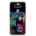 thumbnail image 1 of MUNDAZE LG Aristo 5/Phoenix 5/Risio 4 Neon Rainbow Glow Colorful Leopard Shockproof Clear Hybrid Protective Phone Case Cover, 1 of 6