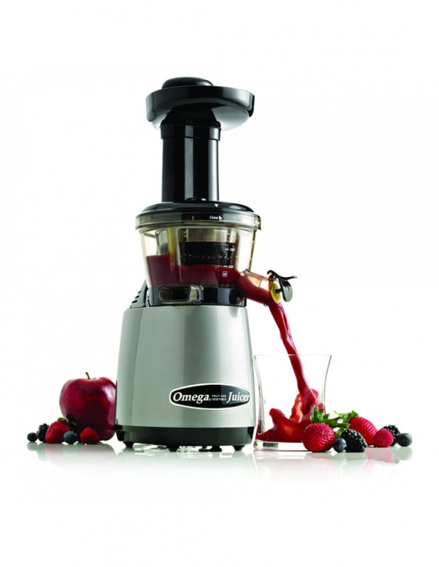 Omega VRT450HD Vertical Slow/Cold Press Juicer in Silver