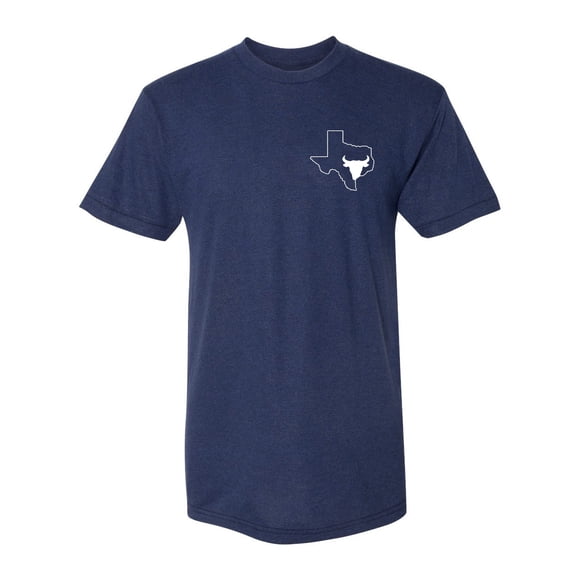 Gravity Trading Mens Texas State Longhorn USA-Made Triblend Tee - Indigo - Small
