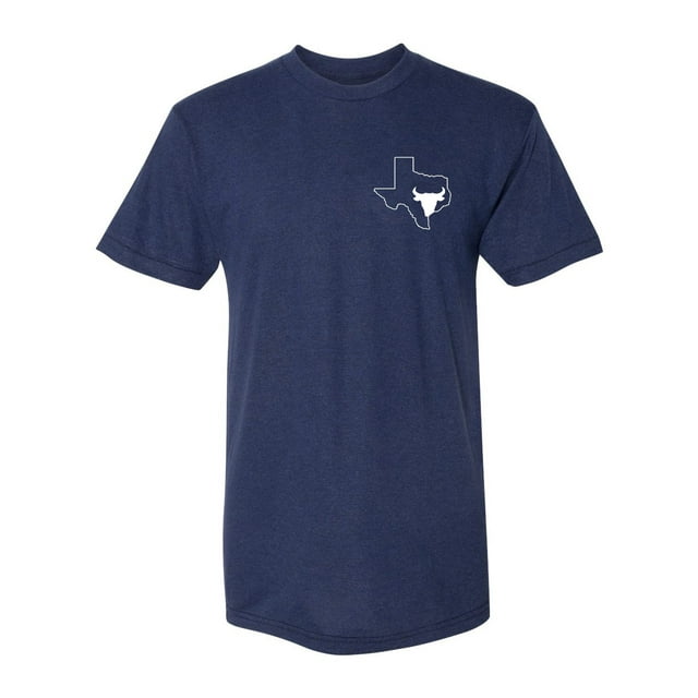 Gravity Trading Mens Texas State Longhorn USA-Made Triblend Tee - Indigo - Small