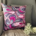 thumbnail image 2 of Pillow Cover, 22x22 inch (55x55 cm) Pillow Cover, Pink Throw Pillow Cover, Multicolor Sequins Abstract Glitter Pillow Cover, Art Deco Silk Throw Pillow Cover, Floral - Royal Obsession, 2 of 11