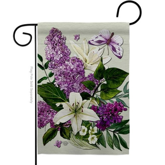 Ornament Collection G190164-BO 13 x 18.5 in. Purple Bouquet Floral Garden Flag with Double-Sided Decorative Vertical Flags