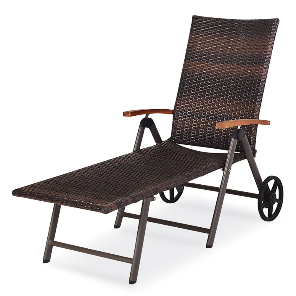 Aimee Lii Outdoor Chaise Lounge Chair Rattan Lounger Recliner Chair, Patio Loungers, Turquoise Aimee Lii Outdoor Chaise Lounge Chair Rattan Lounger Recliner Chair, Patio Loungers, Turquoise