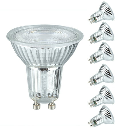 Lampwin LED Light Bulbs GU10 Base 5W (50W equivalent) AC 100-240V Spotlight with 500 Lumen 6000K Daylight Spotlight 40 Degree Beam Angle 6