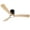 Natual, variant on WOZZIO 52 inch Ceiling Fans with Light and Remote Control,3 Dark Brown Solid Wood Blades, Home