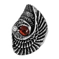 thumbnail image 3 of Large Phoenix Ring Mens Womens Stainless Steel Falcon Firebird Band Fantasy Forge Jewelry, 3 of 6