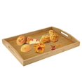 thumbnail image 1 of Wooden Tray With Handles, Living Room Coffee Table Footstool Tray, 1 of 5