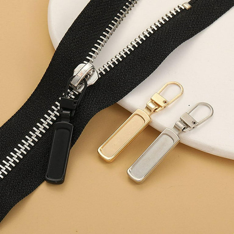  Zpsolution Gold Zipper Pull Replacement Metal Zipper Tab Repair  Easy Use for Broken and Missing Zipper Pulls On Luggage Suitcase Jacket  Backpacks Coat Boots