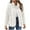 White, variant on Herrnalise Jackets For Women Fashion Solid Pocket Color Jacket Plush Long Sleeves Lapel Coat Shackets For Women 2024 fall White,XL