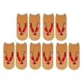 thumbnail image 1 of 5 pares de calcetines con estampado de chanclas, divertidos calcetines elásticos con patrón 3D, calcetines bajos hasta el tobillo estilo C, 1 of 8