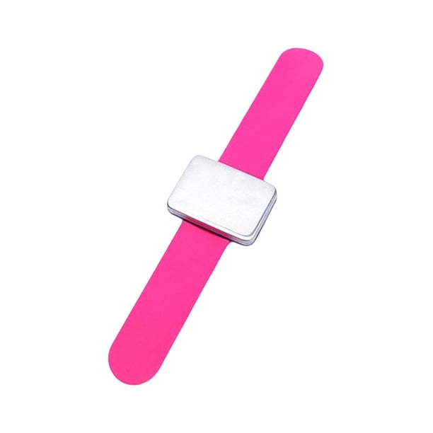 Accesorio de pulsera magnética para herramientas de peluquería y peluquería, pinza para el cabello Rosa roja