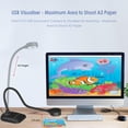 thumbnail image 4 of PAKOTOO USB Document Camera for Teachers, Webcam/Doc Camera for Classroom with A3 Format, 3-Level LED Lights, Image Invert, Fold, Dual mic for Mac OS, 4 of 8