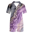 thumbnail image 5 of Levmjia Womens Pajama 2 Piece Set Casual Lapel Short Sleeve and Shorts With Pocket Printed Sleepwear Soft Comfortable Outfit Home Daily Wear, 5 of 7