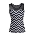 thumbnail image 1 of Toystoory Conjunto Tankini 2021, traje de baño a rayas, pantalones cortos, traje de baño estampado de piezas, traje de baño femenino de talla Traje de baño En blanco y negro L, 1 of 6