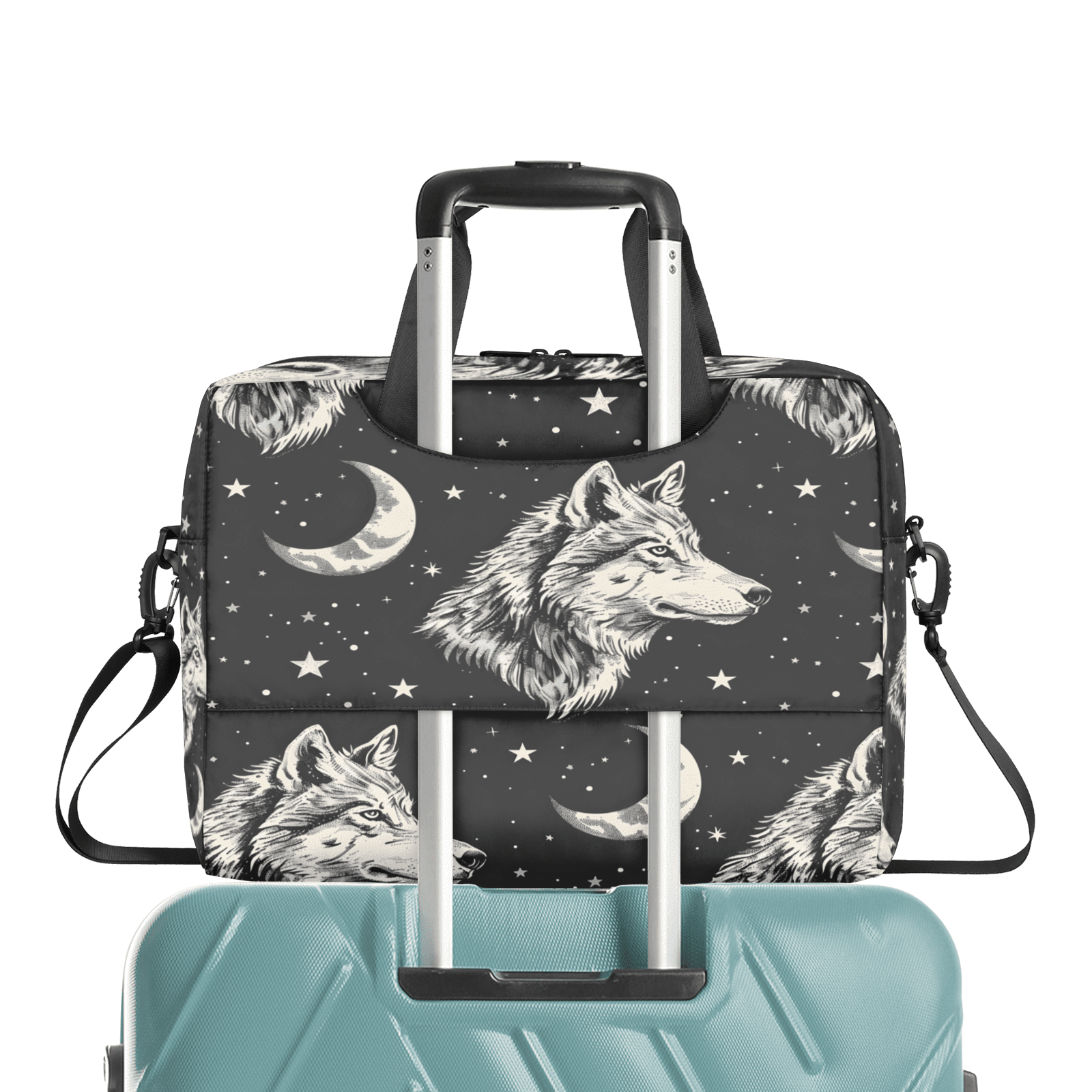 Herdesigns Wolf Laptop Bag for Women Men, Computer Case Briefcase Messenger Bags, 15-15.6 inch Laptop Sleeve Shoulder Bag