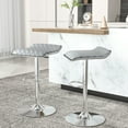 thumbnail image 2 of VECELO Set of 4 Adjustable Swivel Bar Stools, Modern Counter Height Bar Chair with Footrest, Gray, 2 of 8