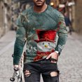 thumbnail image 2 of Pompotops Noël Hommes Col Rond Décontracté Imprimé Blouse Décontractée à Manches Longues Hauts en Solde, 2 of 5