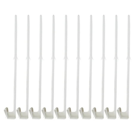 

10pcs Plastic Flagpoles Car Fixing Flagpoles Flag Support Poles (White)