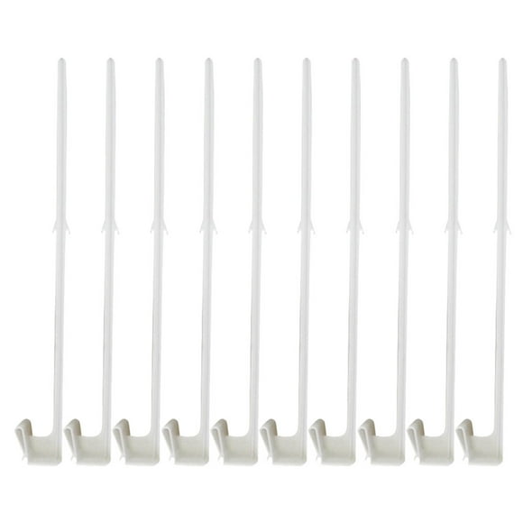 WORGEOUS 10 astas de plástico para fijar en el coche, soportes para banderas (blancos)