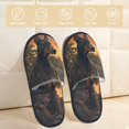 thumbnail image 2 of Fotbe Sunset Meditating Doberman Pattern Women's Fuzzy Slippers Plush Slippers Fluffy Winter House Shoes Indoor and Outdoor-Medium, 2 of 8